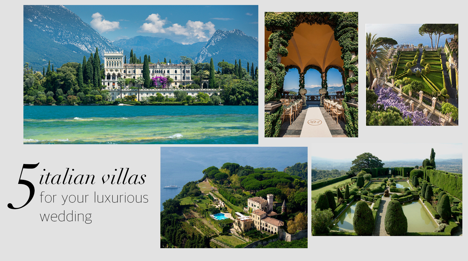 Top-5 Italian villas for your wedding